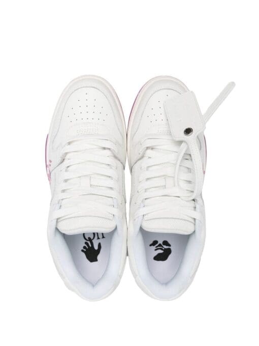 Off-white slogan-print lace-up sneakers - Image 4