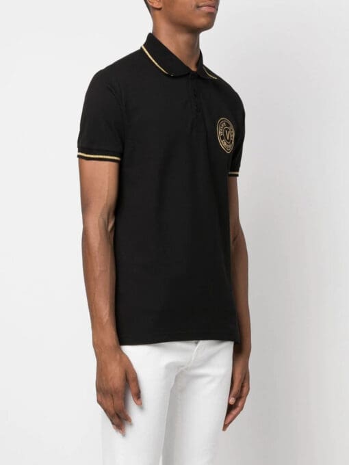 Versace logo-badge polo-shirt - Image 3