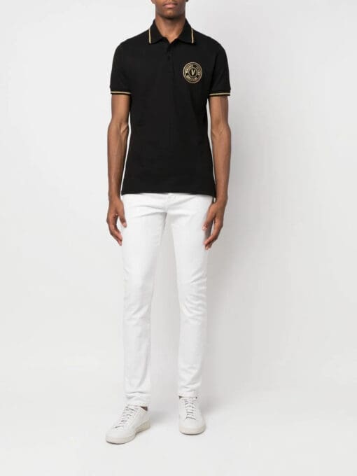 Versace logo-badge polo-shirt - Image 2