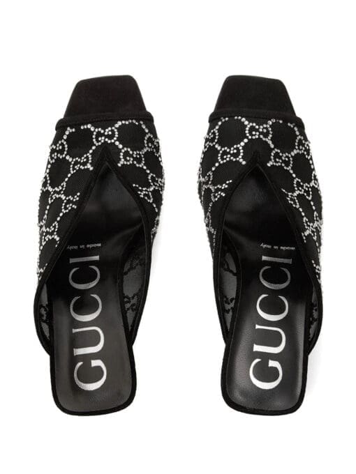 Gucci GG crystal embellished sandals - Image 4