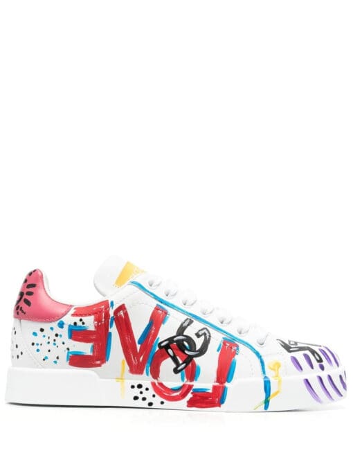 Dolce & gabbana  Portofino painted lace-up sneakers