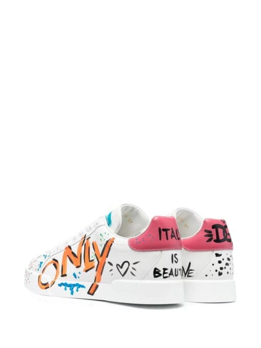 Dolce & gabbana  Portofino painted lace-up sneakers - Image 3