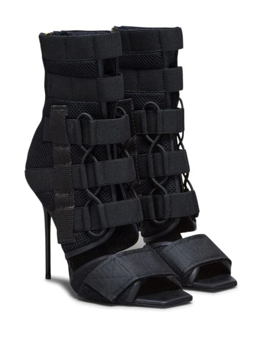 Balmain Uma 100mm mesh touch-strap sandals - Image 2