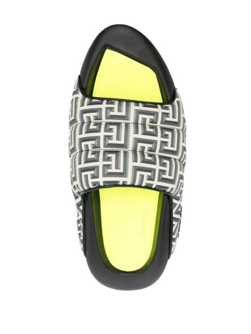 Balmain  monogram-print padded slides - Image 4