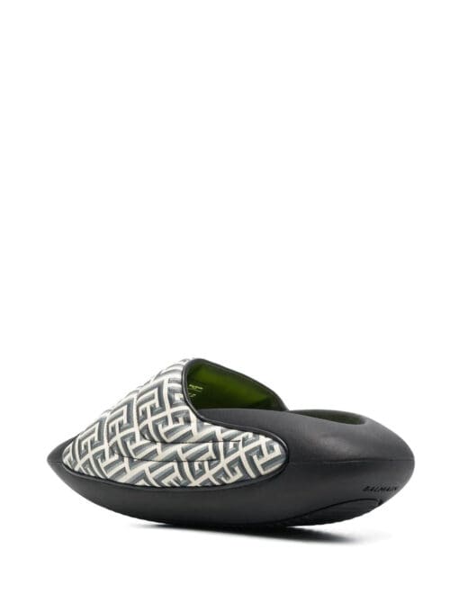 Balmain  monogram-print padded slides - Image 3