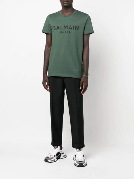 Balmain logo-print round-neck T-shirt - Image 2