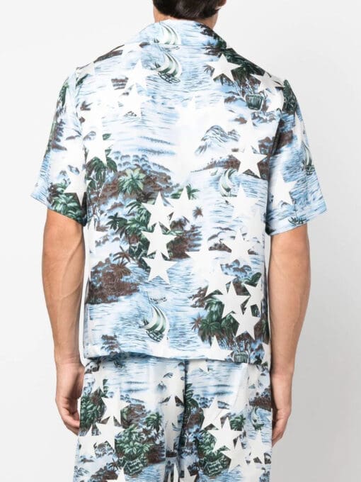 Amiri star-print short-sleeved silk shirt - Image 4