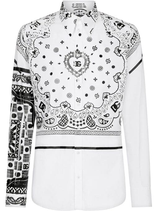 Dolce & gabbana  DG bandana-print slim-fit shirt