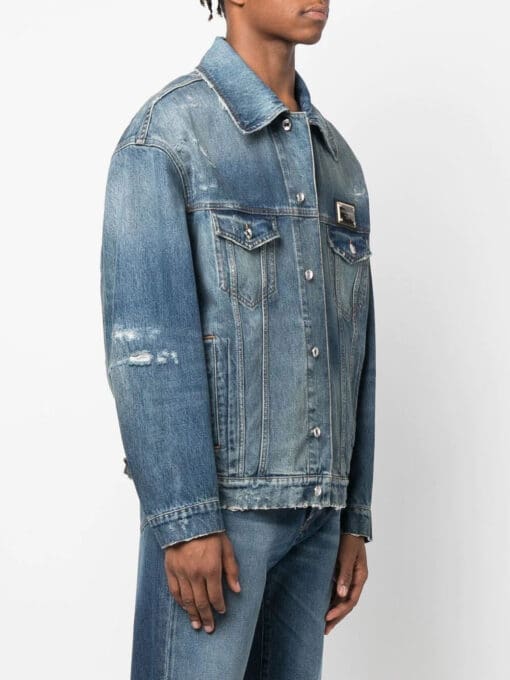 Dolce & Gabbana  Distressed denim jacket - Image 3