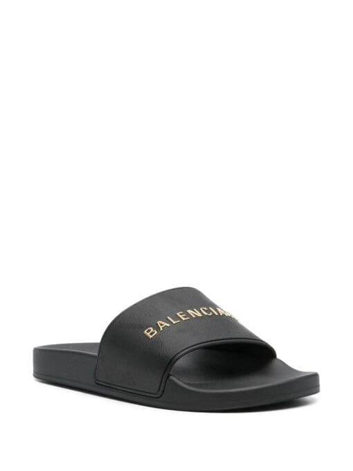 Balenciaga  logo-strap pool slides - Image 2