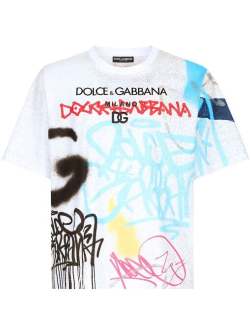 Dolce & gabbana  graffiti-print cotton T-shirt