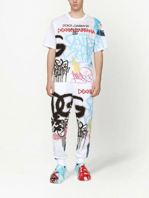 Dolce & gabbana  graffiti-print cotton T-shirt - Image 3