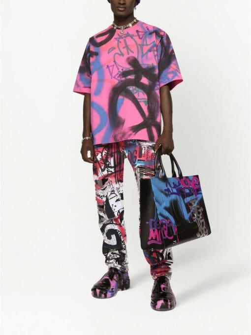 Dolce & gabbana  graffiti-print cotton T-shirt - Image 2