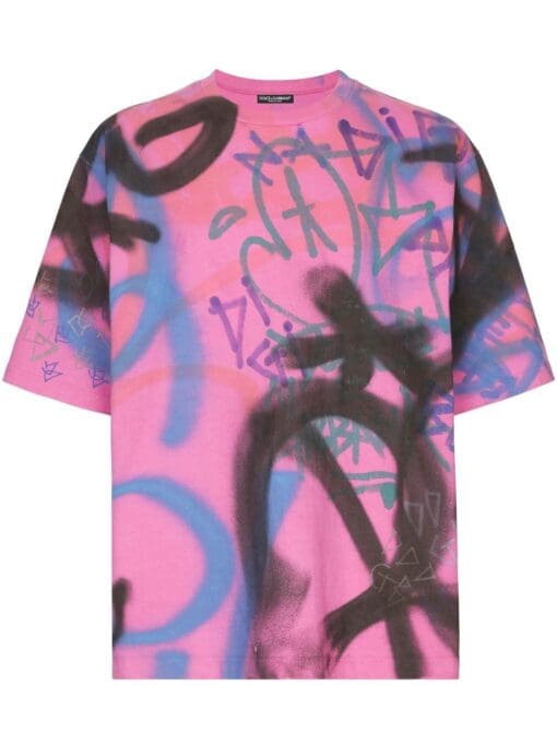 Dolce & gabbana  graffiti-print cotton T-shirt