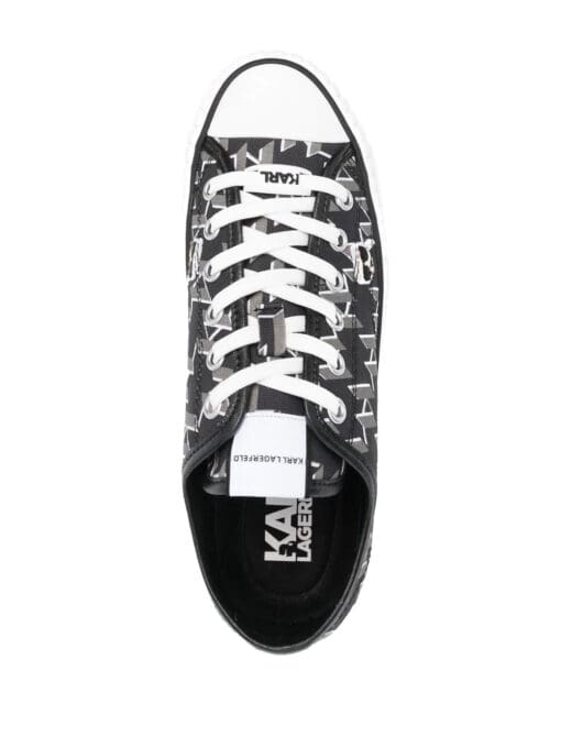 Karl Lagerfeld monogram-print low-top sneakers - Image 4