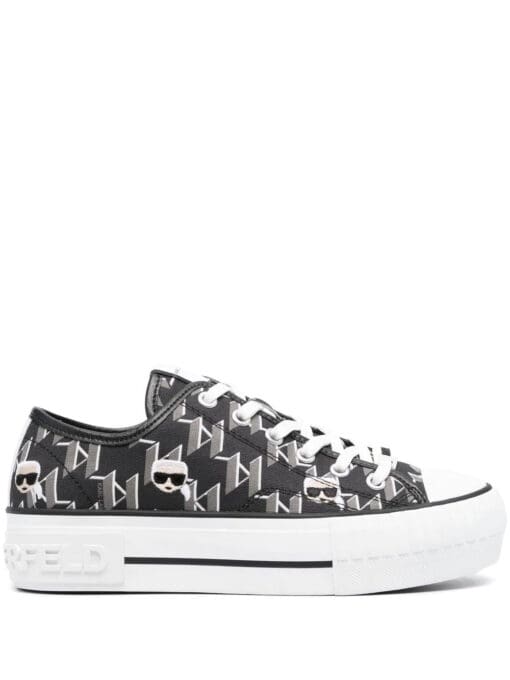 Karl Lagerfeld monogram-print low-top sneakers