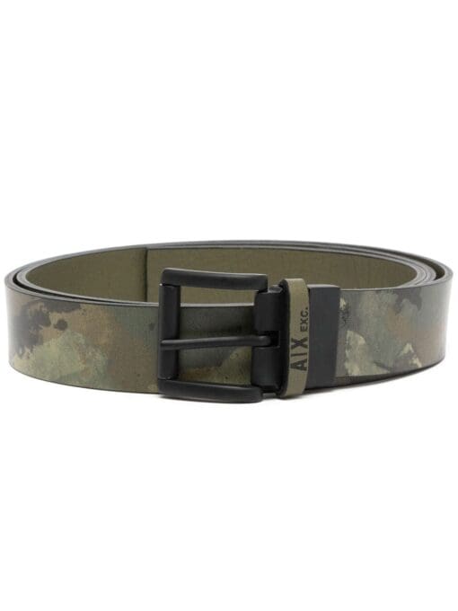 American Eagle camo-print leather belt