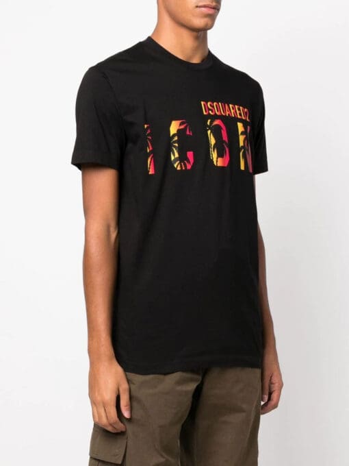 Dsquared2 Icon tropical logo-print T-shirt - Image 3