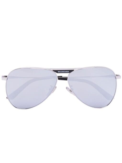 Balenciaga Eyewear logo-tag pilot-frame sunglasses