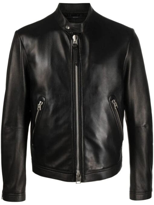 TOM FORD  zip-front leather jacket