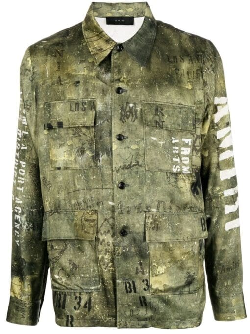 Amiri Army Stencil M-65 shirt