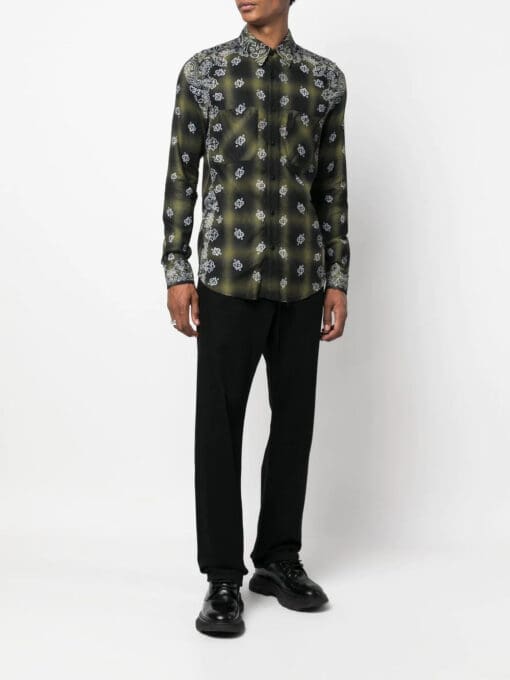 Amiri bandana-print checked shirt - Image 2