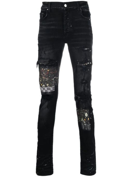 Amiri distressed skinny-cut jeans