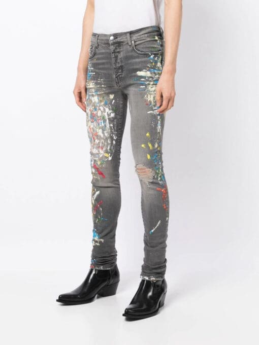 Amiri paint-splattered skinny jeans - Image 3