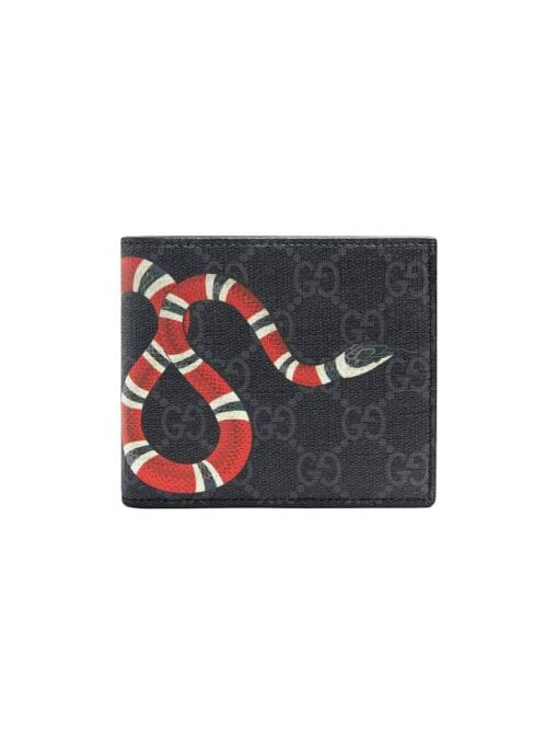 Gucci  Kingsnake print GG Supreme wallet