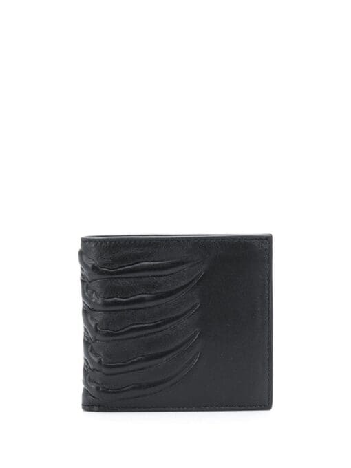 Alexander McQueen  skeleton embossed bifold wallet