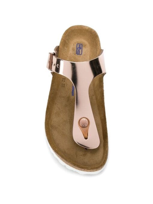 Birkenstock  metallic thong strap sandals - Image 4