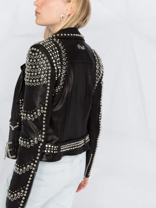 Philipp Plein  pierced biker jacket - Image 3