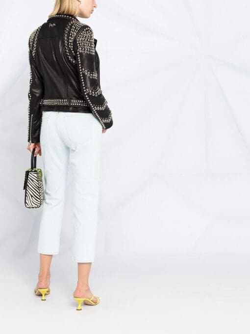 Philipp Plein  pierced biker jacket - Image 4