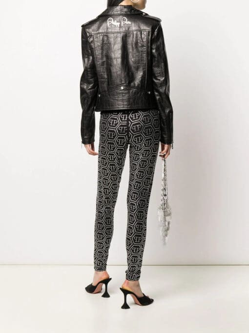 Philipp Plein  signature leather biker jacket - Image 2