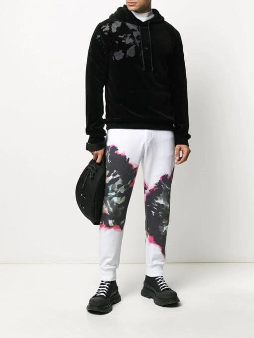 Alexander McQueen  abstract print track pants - Image 2