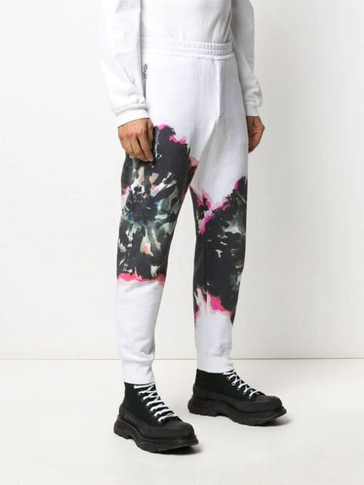 Alexander McQueen  abstract print track pants - Image 3