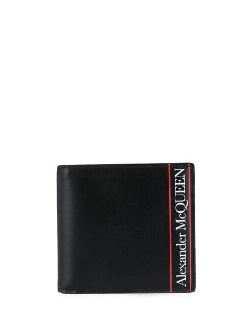 Alexander McQueen  striped detailed logo wallet