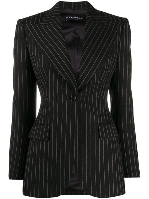 Dolce & Gabbana  pinstriped single button blazer