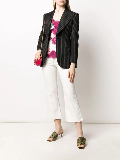 Dolce & Gabbana  pinstriped single button blazer - Image 2