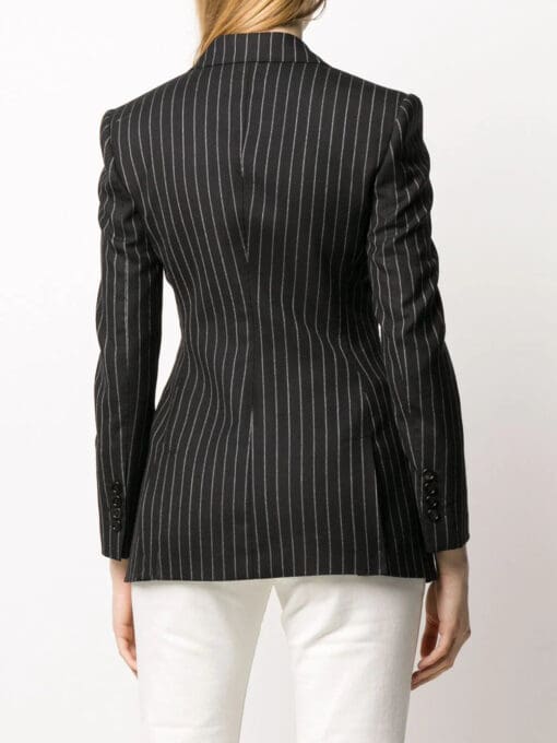 Dolce & Gabbana  pinstriped single button blazer - Image 4