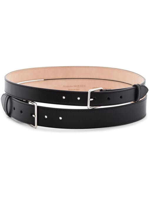 Alexander McQueen  double buckle belt