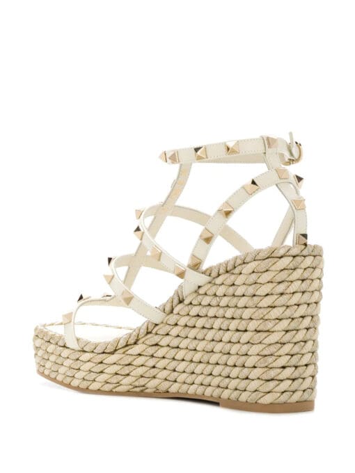 Valentino Garavani  95mm rockstud-embelished wedge sandals - Image 3