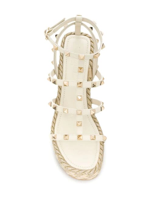 Valentino Garavani  95mm rockstud-embelished wedge sandals - Image 4