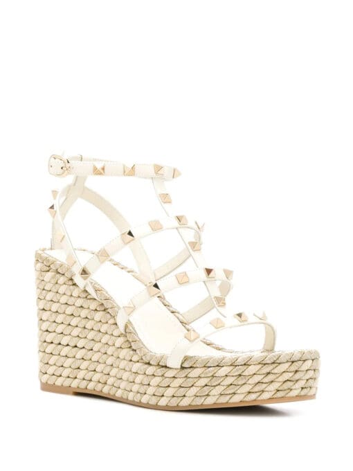 Valentino Garavani  95mm rockstud-embelished wedge sandals - Image 2