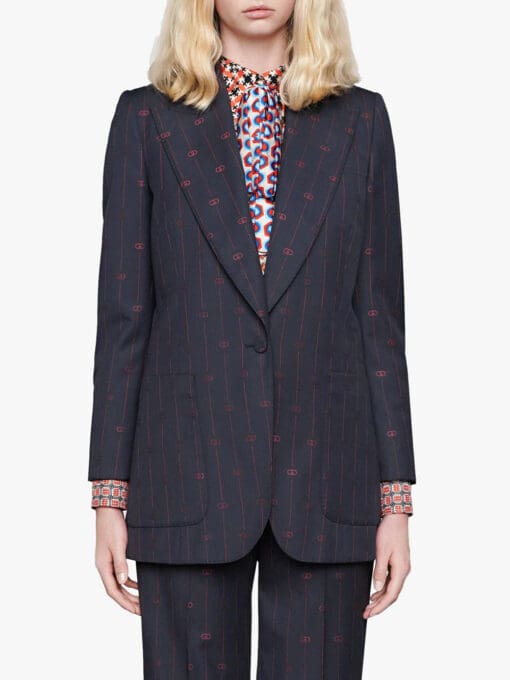 Gucci  Retro GG striped blazer - Image 3