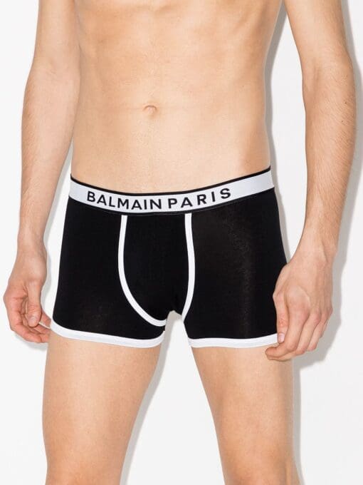 Balmain  logo-waistband set of two boxer shorts - Image 2