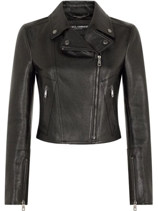 Dolce & Gabbana  zip-fastening leather jacket