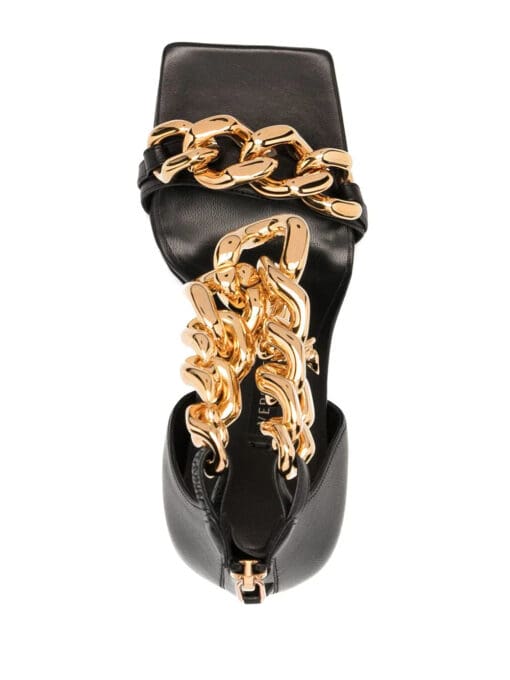 Versace  chain-embellished Medusa sandals - Image 4