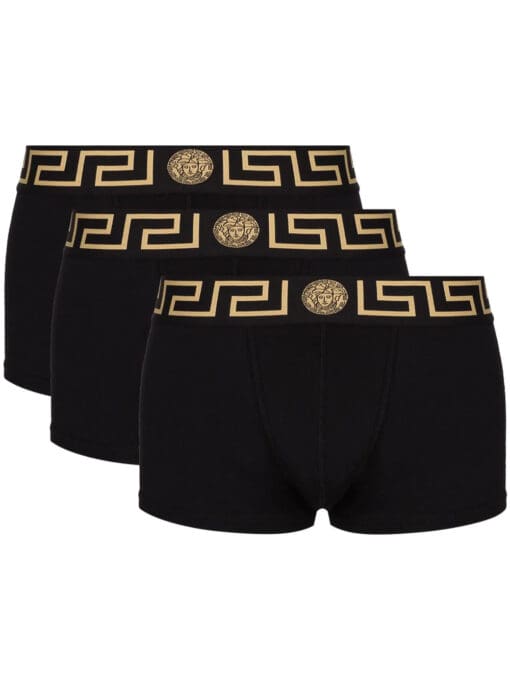 Versace  logo-waistband set of three boxer shorts