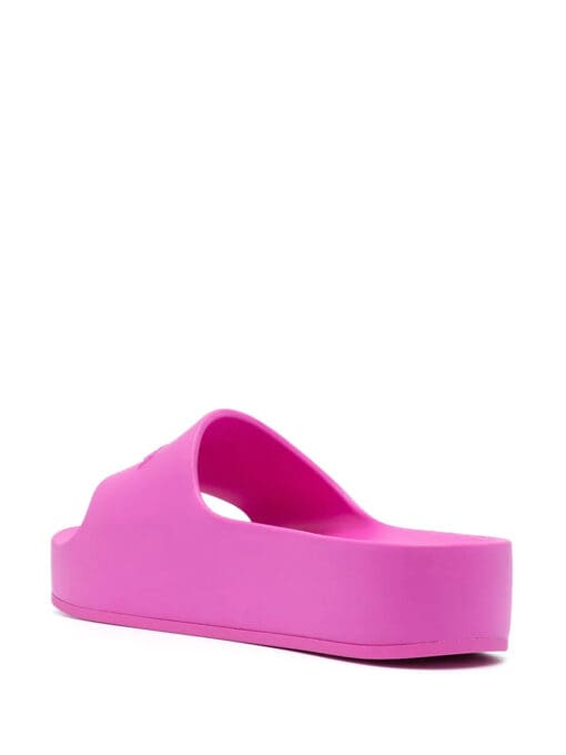 Balenciaga  logo-debossed flatform slides - Image 3